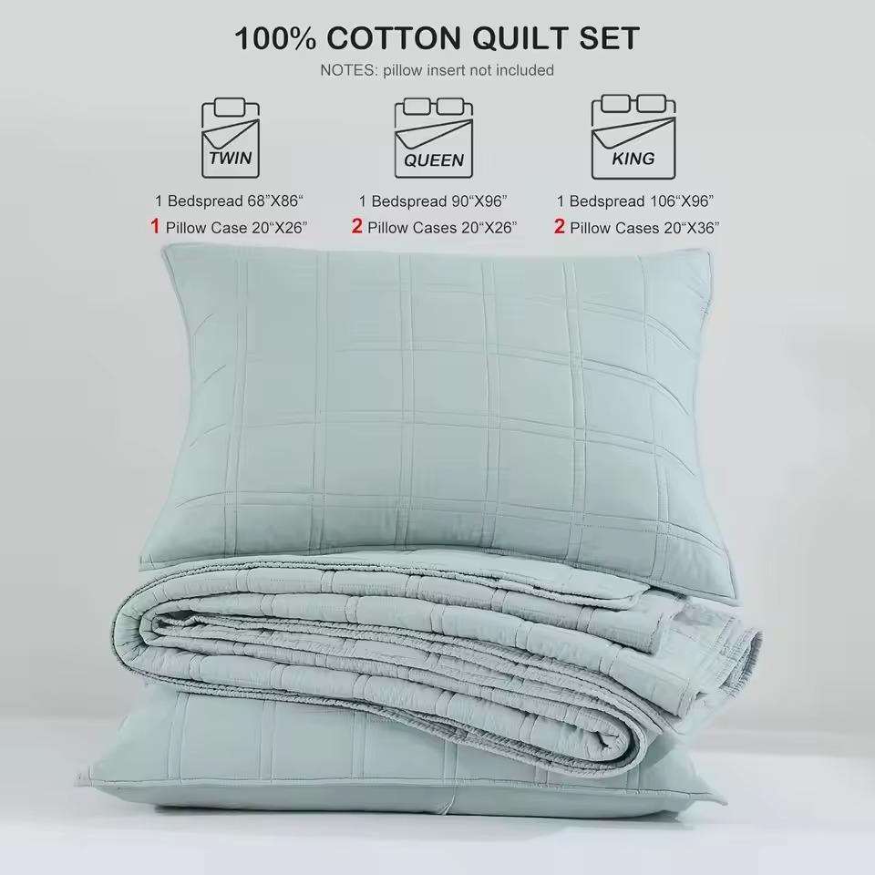 OEM ODM Custom Service Quilted Bedding Set Breathable Soft Fabric for Home Bedroom Wholesale Orders