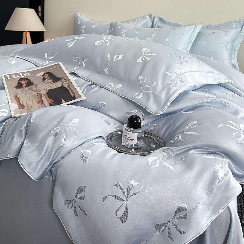 New Arrive Spring Summer New High Quality Embroidery Bedding Set Four Piece Fashion Bed Linen For Home Bedroom OEM ODM