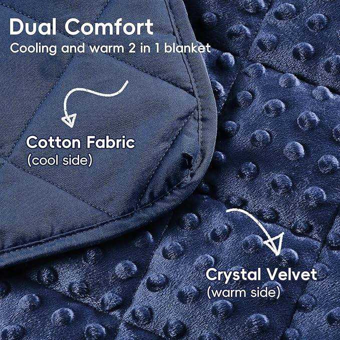 Custom Minky Cotton Weighted Blanket 10lbs 40x60inch Sensory Calming for Bedroom Nursery Home Travel OEM ODM Service