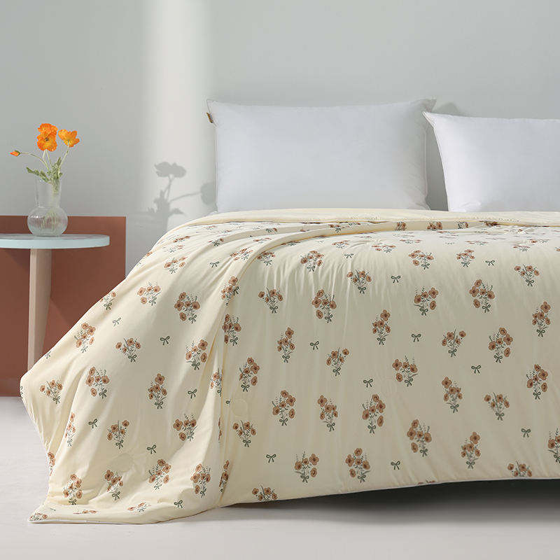 Custom OEM ODM Luxury Breathable Printed Cooling Quilt OEM ODM Luxury Microfiber Filling for Hotel Home Summer Use