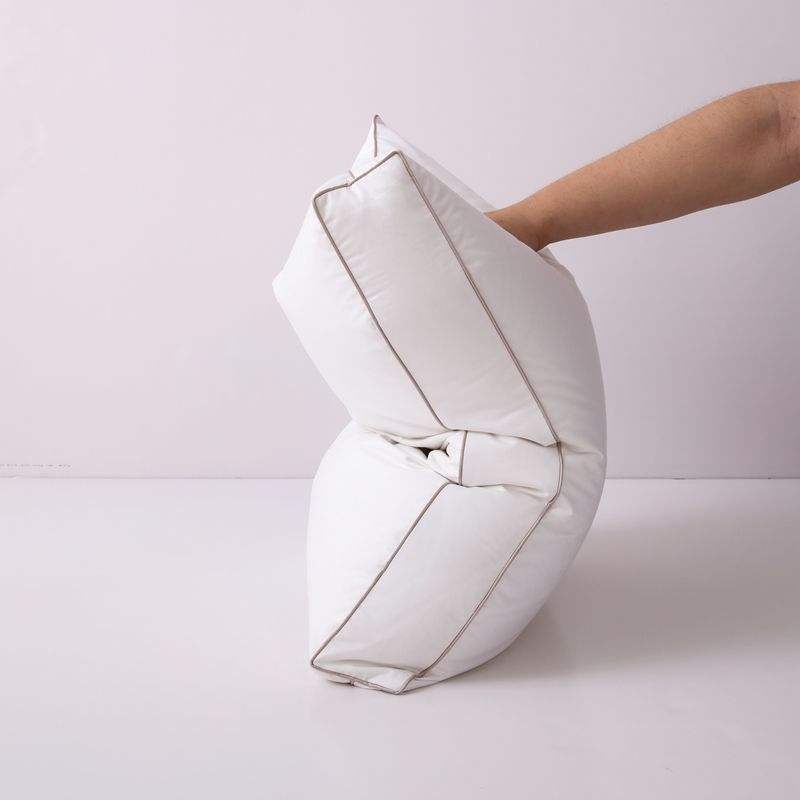 75% White Duck Down Pillow Soft Fluffy Hotel Grade Bed Pillow BSCI Certified Feather Filling Pillow for Adults OEM ODM