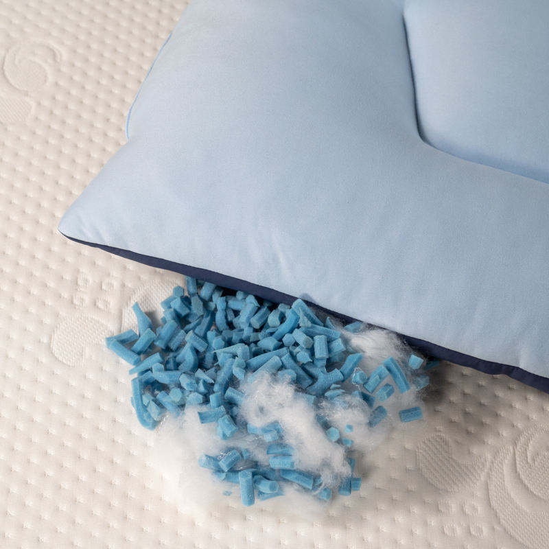 Eco Friendly Cooling Pillow Gel Infused Surface Shredded Memory Foam Core Two Sides Neck Support For Adult Home Bedroom