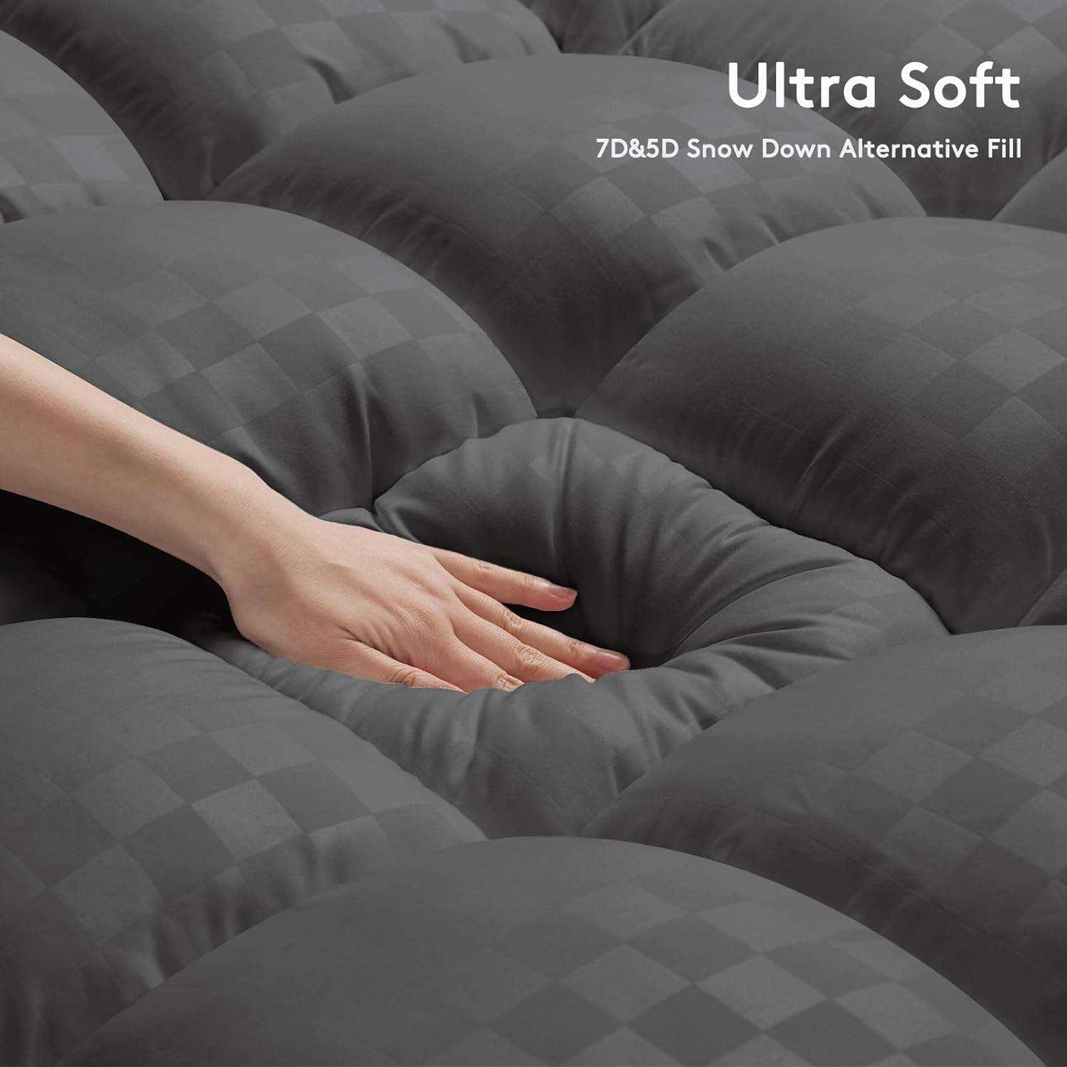 Custom Jacquard Mattress Protective Cover with Deep Pocket Down Alternative Fill for Bedroom Hotel Home OEM ODM