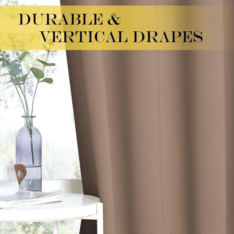 Elegant Three Layer Polyester Linen Curtains Full Light Shading Noise Reducing Privacy Protection Eco Friendly Window Curtains
