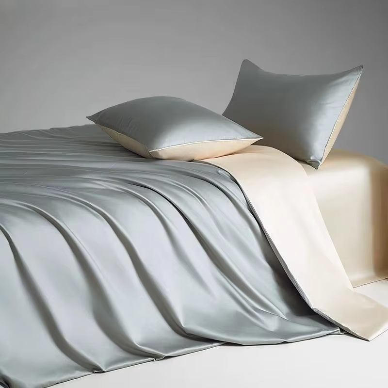 New Arrive Premium 500TC 100% Cotton Bedding Set Mite Proof Silky Soft Luxury Hotel Style Solid Color Bedding Set for Home Use
