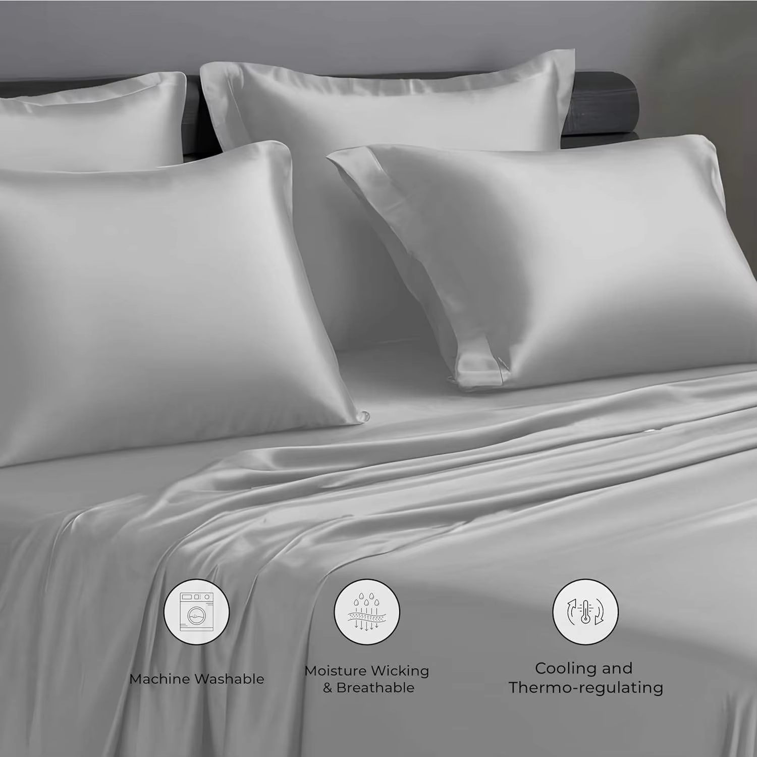 New Arrive Custom OEM ODM Silky Soft Rayon Derived From Bamboo Fiber Cooling Sheet Set for Home Hotel Summer Bedding Wholesale