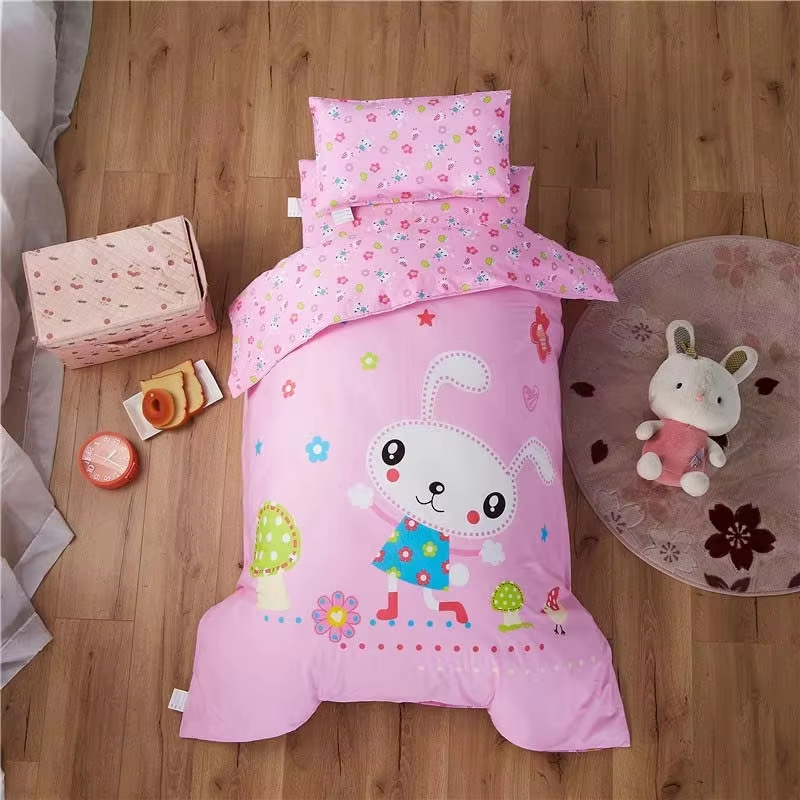 Custom OEM ODM 3PCS Kindergarten Cartoon Bedding Set Soft Skin Friendly Breathable Safe for Kindergarten Children Bedroom