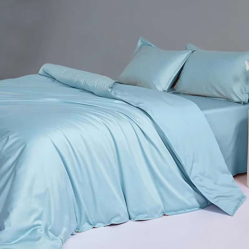 New Arrive Premium 500TC 100% Cotton Bedding Set Mite Proof Silky Soft Luxury Hotel Style Solid Color Bedding Set for Home Use