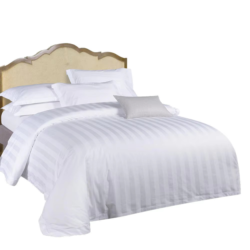 Custom OEM ODM 5 Star Hotel Luxury Bedding Set 100% Cotton High GSM Jacquard Solid Color for Hotel Motel Wholesale