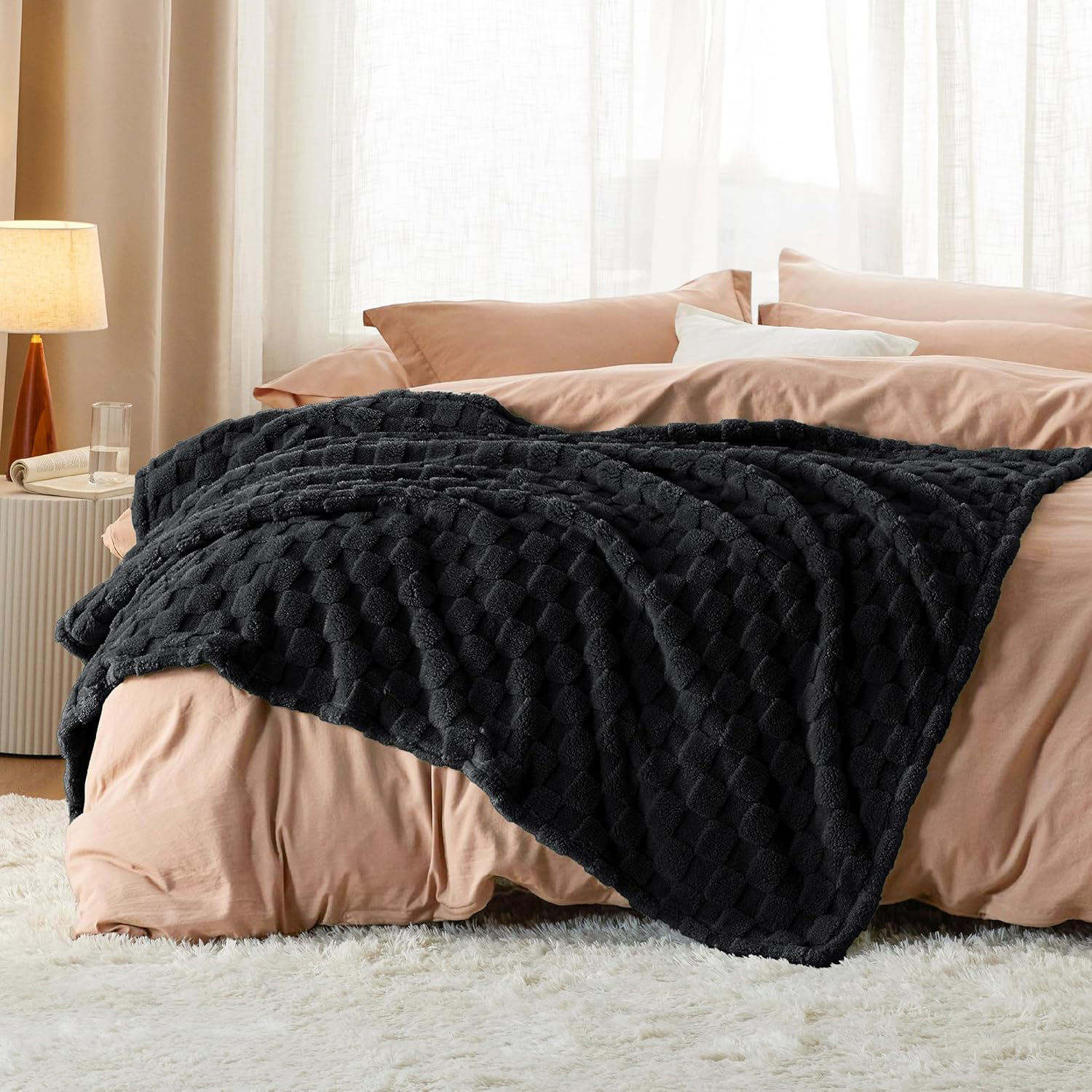 Jacquard Knitted Flannel Fleece Blanket, Custom 100% Polyester Soft Warm Throw for Bed Sofa Hotel Home