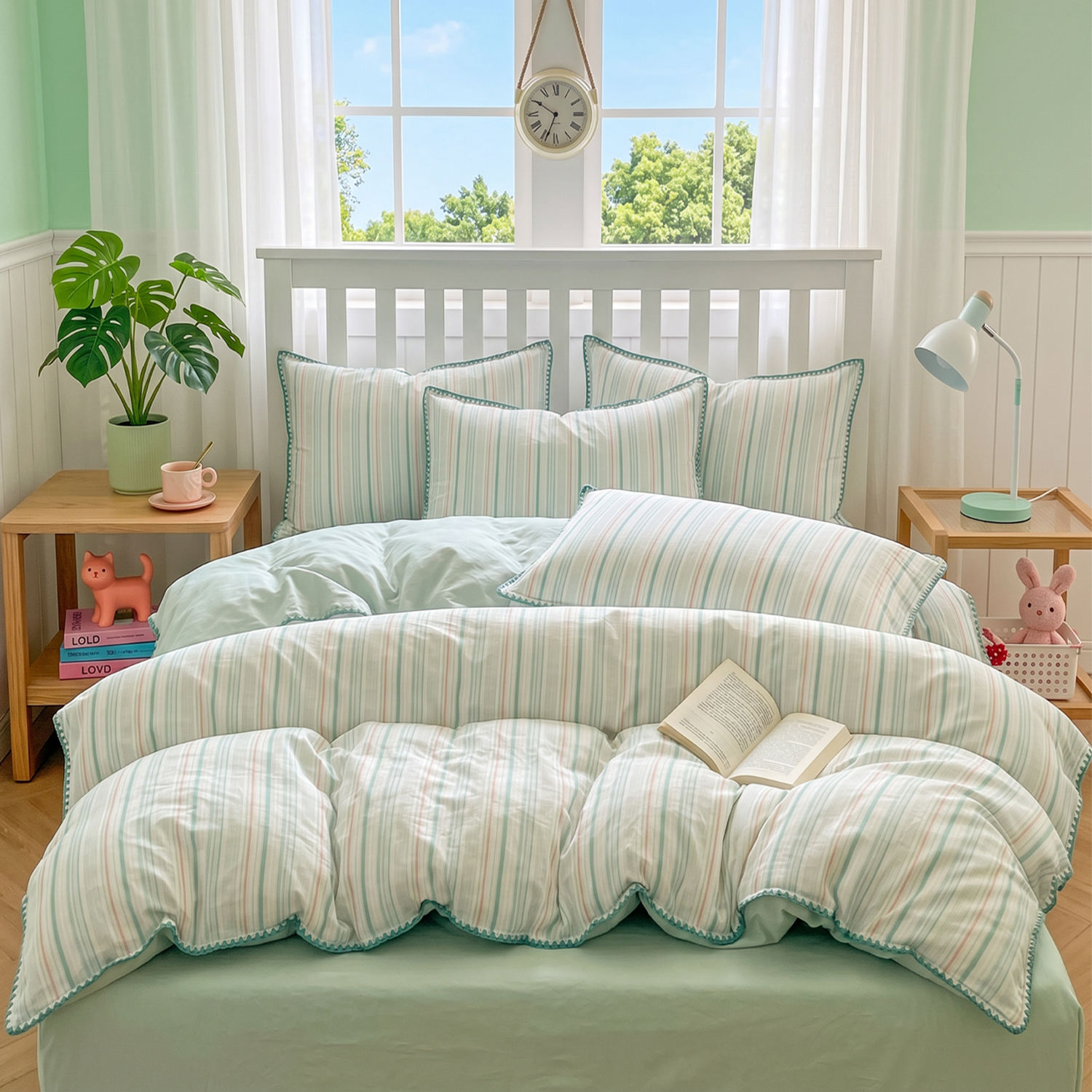 2026 Custom New Arrival a Class Embroidered 100 Percent Cotton 300TC Bedding Set OEM ODM All Season Use