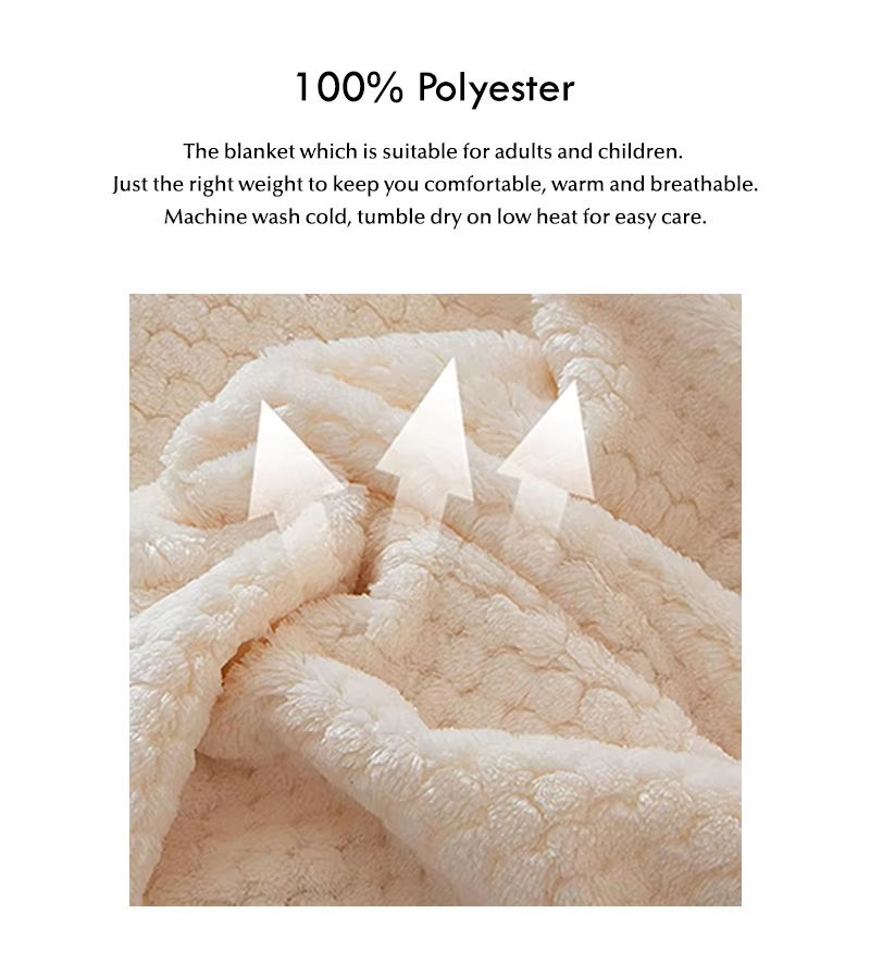 OEM ODM Luxury Fleece Throw Blanket Jacquard Decorative Fuzzy Blankets Bulk Wholesale for Household Travel All Season