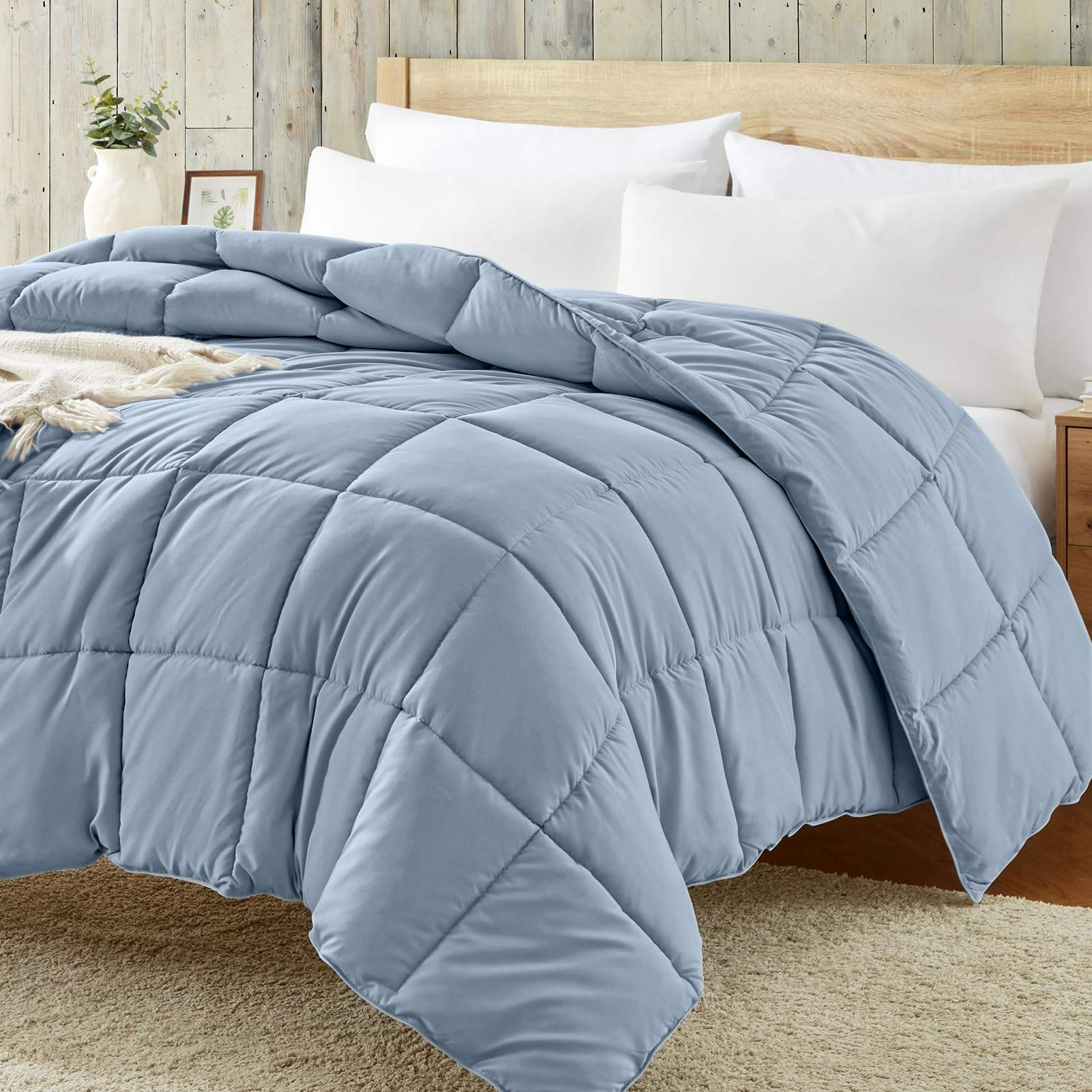 Microfiber Filled Printed Knitted Eco-Friendly Anti-Allergy All-Season Double-Sided Solid Color Quilt for Home Hotel Use OEM ODM