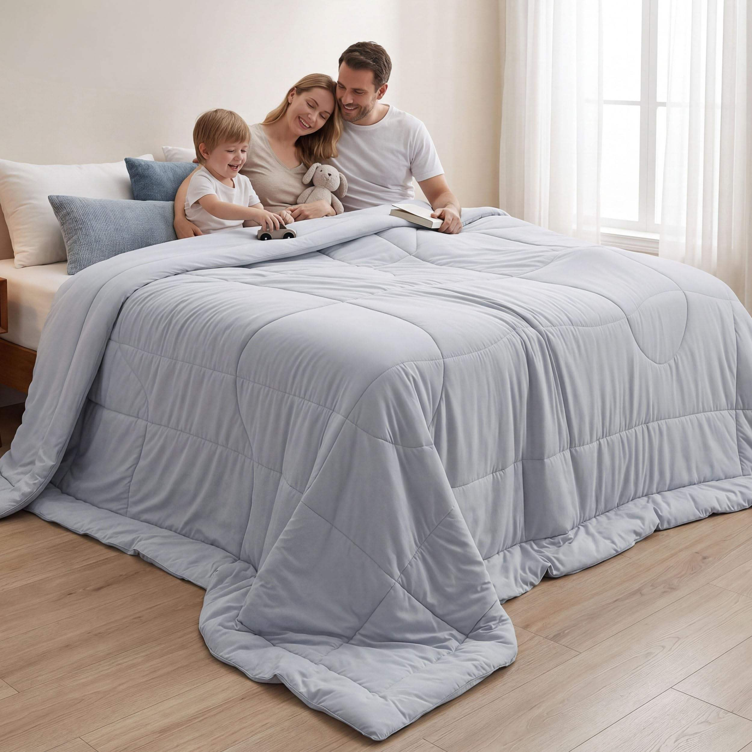 Wholesale Double-Sided Cooling Comforter Queen Size Lightweight Summer Quilt Breathable Bedding Blanket for Hot Sleepers