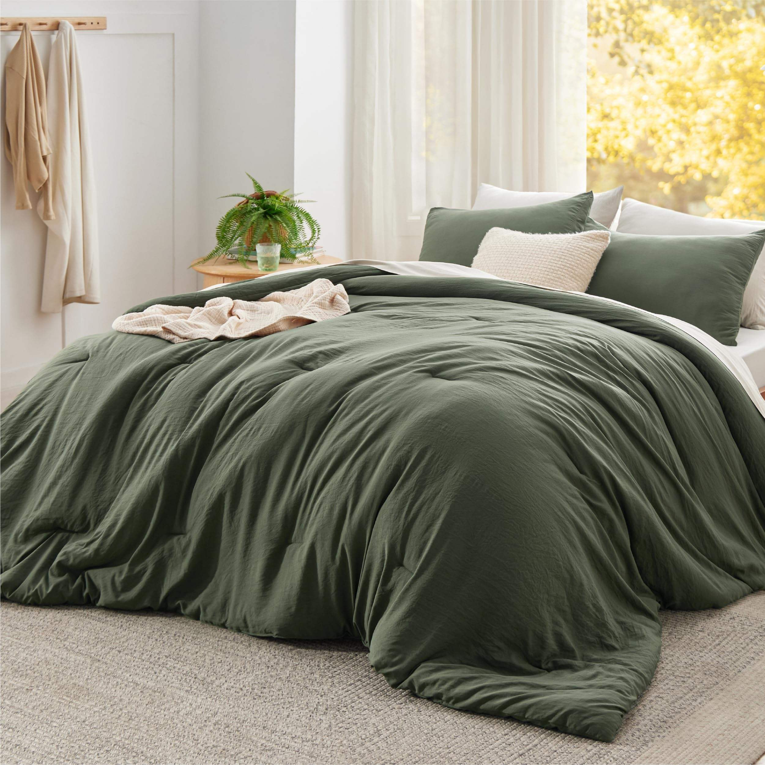 Wholesale High Quality Cooling & Warm Beige Reversible All Season Soft Eco-Friendly 3-Piece Bed Set 1 Comforter + 2 Pillow Cases