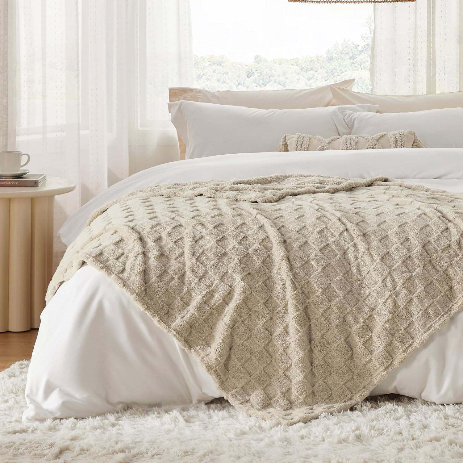 Jacquard Knitted Flannel Fleece Blanket, Custom 100% Polyester Soft Warm Throw for Bed Sofa Hotel Home
