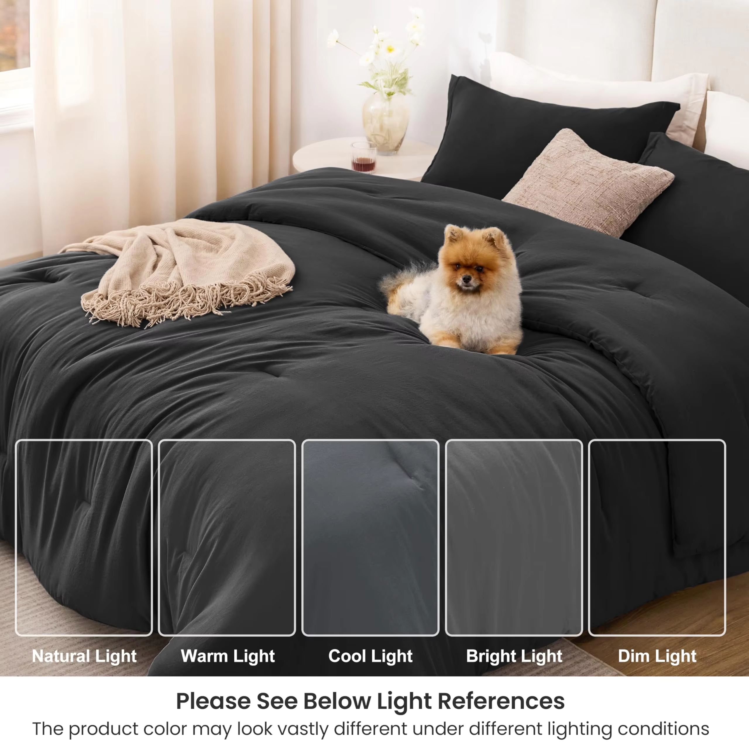 Wholesale Solid Color Polyester Quilted Comforter 3 Piece Set Washed Friendly Breathable All Season Bedding With 2 Pillowcases