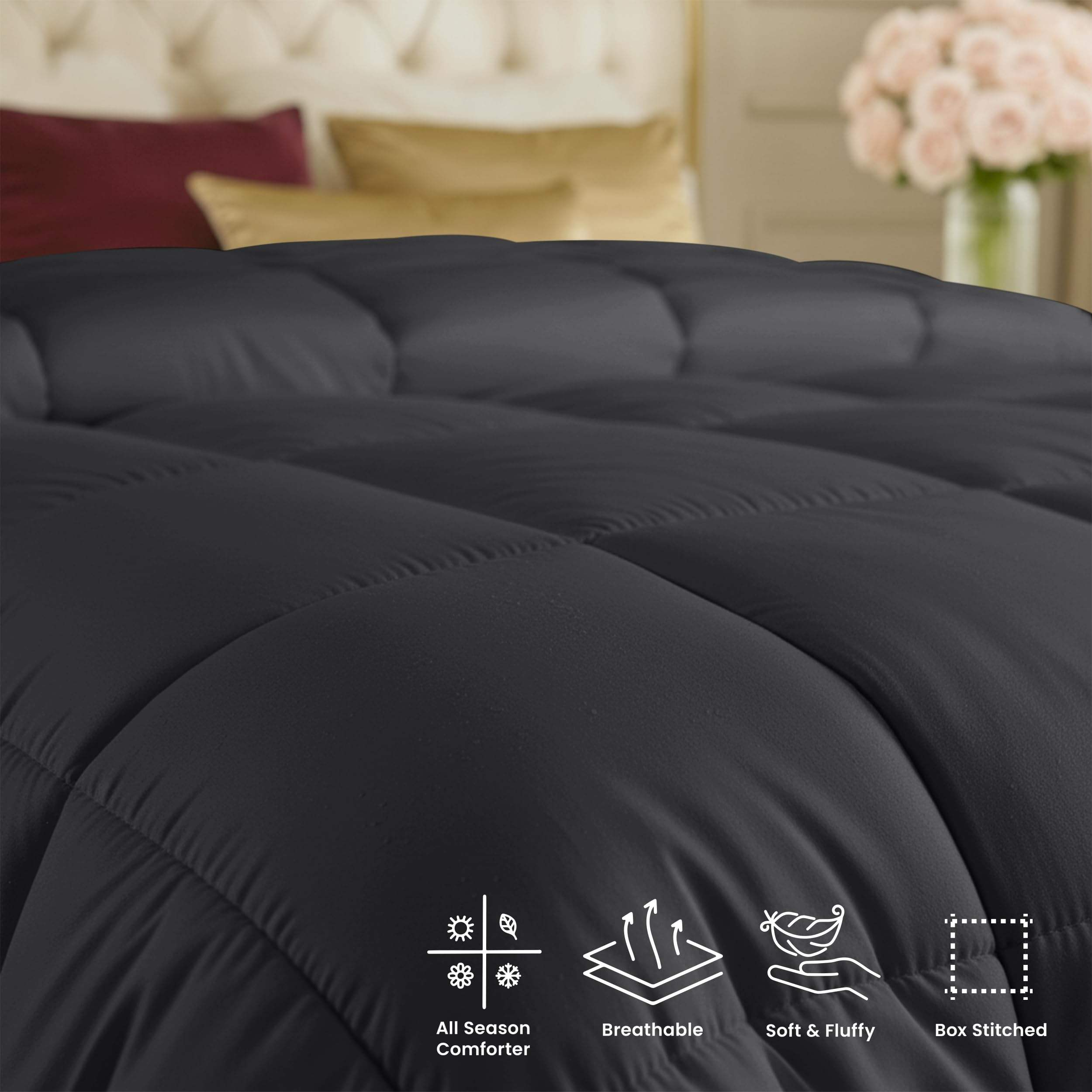 High Quality Polyester Comforter Duvet Insert Quilted Comforters All Season Gentle Soft Modern Machine Washable for Hotel Home