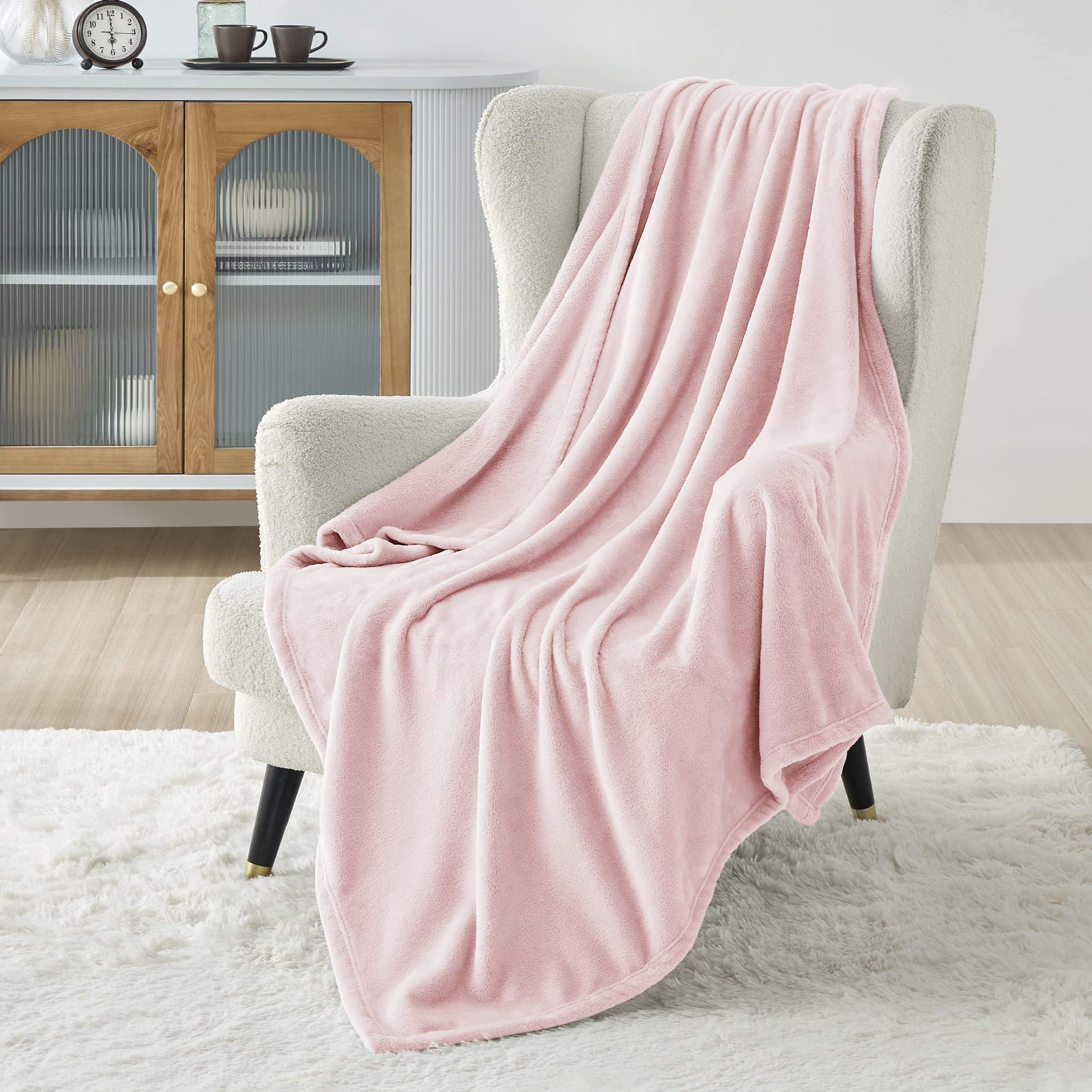 Custom-Sized Fabric Polyester Microfiber Modern Knitted Fleece Bed Blanket Solid Color Flannel for All-Season All-Season Machine