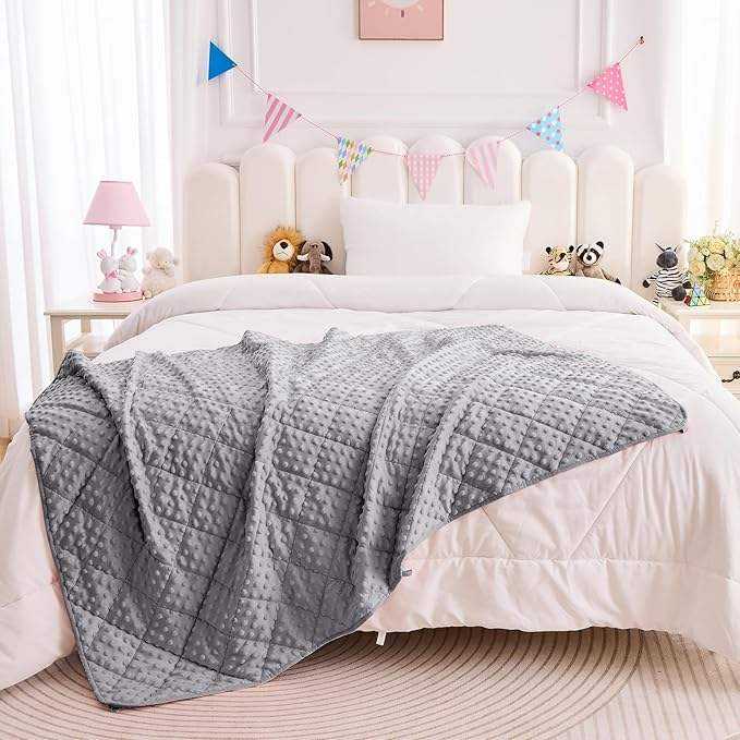 Custom Minky Cotton Weighted Blanket 10lbs 40x60inch Sensory Calming for Bedroom Nursery Home Travel OEM ODM Service