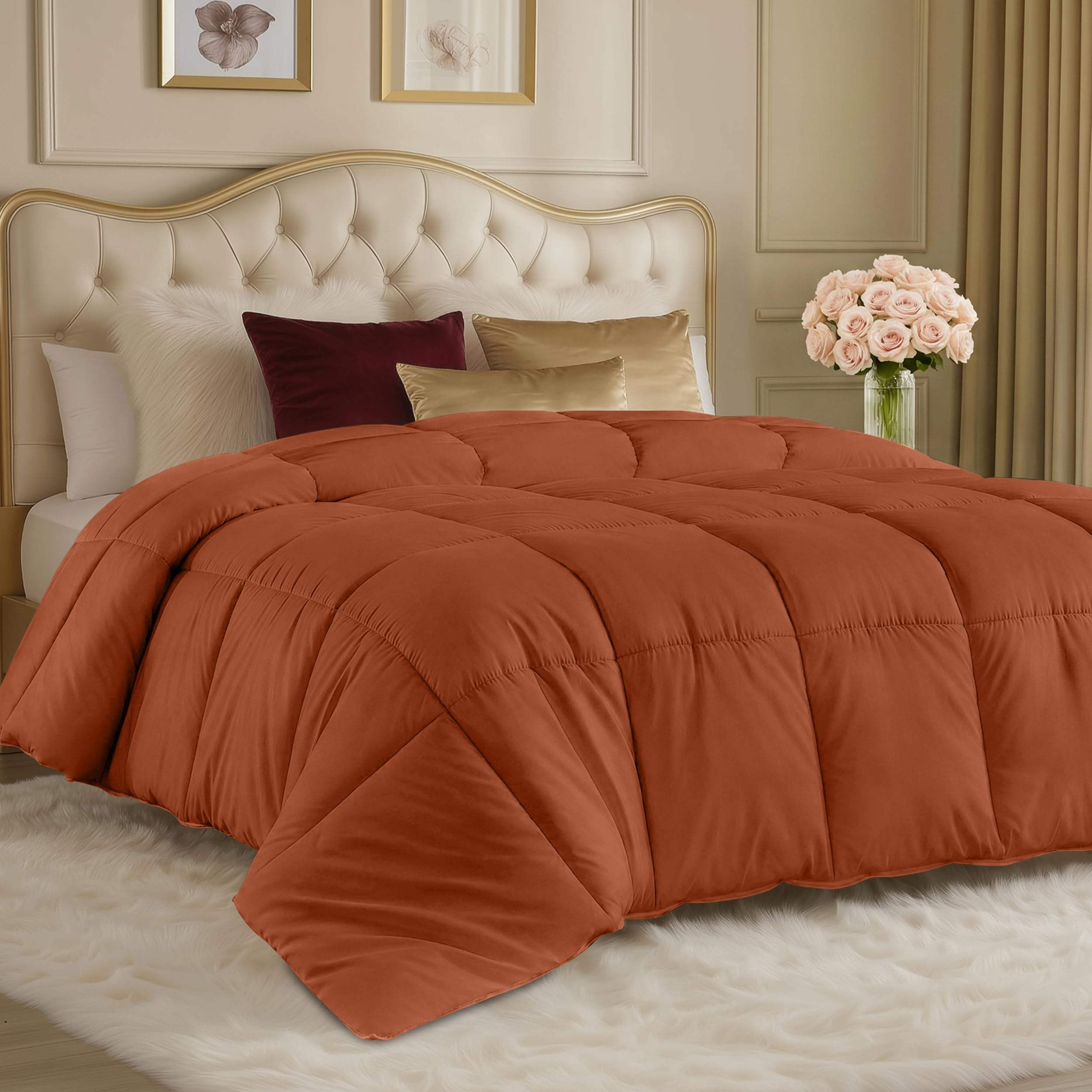 High Quality Polyester Comforter Duvet Insert Quilted Comforters All Season Gentle Soft Modern Machine Washable for Hotel Home