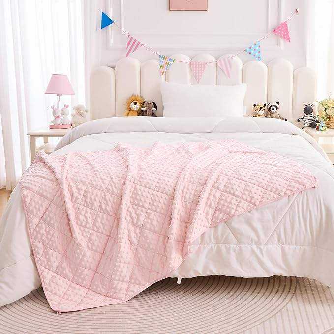 Custom Minky Cotton Weighted Blanket 10lbs 40x60inch Sensory Calming for Bedroom Nursery Home Travel OEM ODM Service