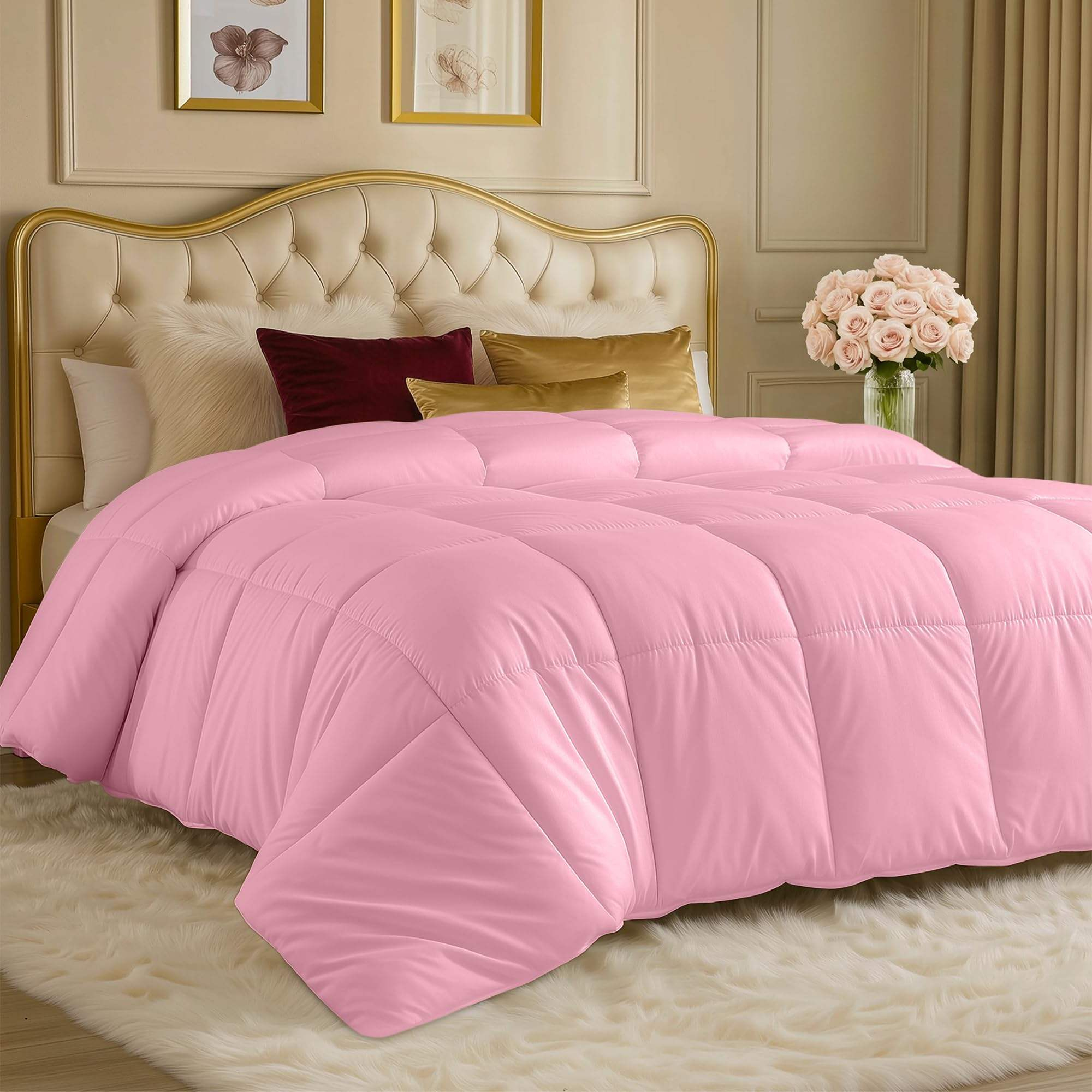 High Quality Polyester Comforter Duvet Insert Quilted Comforters All Season Gentle Soft Modern Machine Washable for Hotel Home
