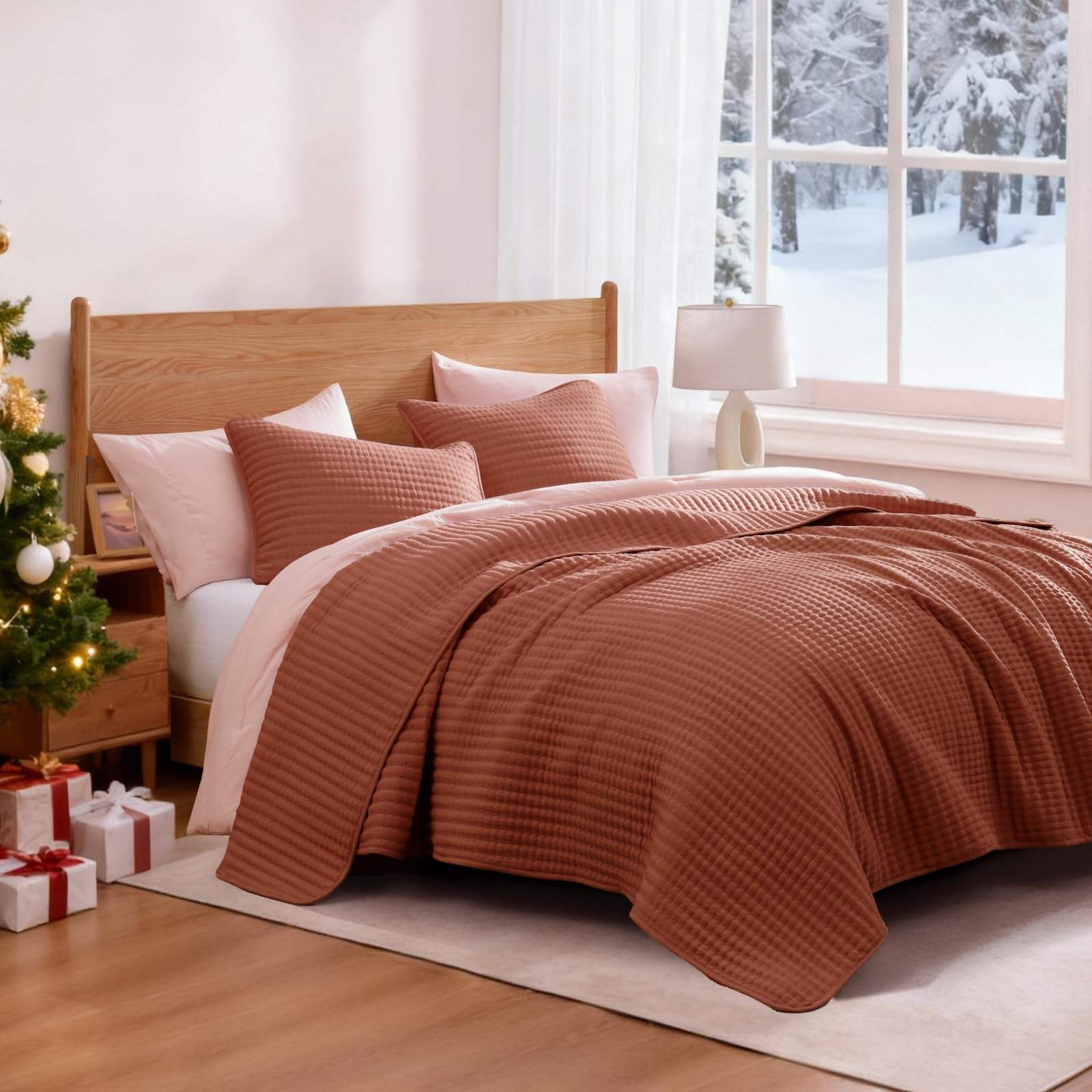 Hot Sale Factory Direct Quilt Sets Solid Color 100% Polyester Comfort Spaces All Season Lightweight Coverlet Bedspread Bedding