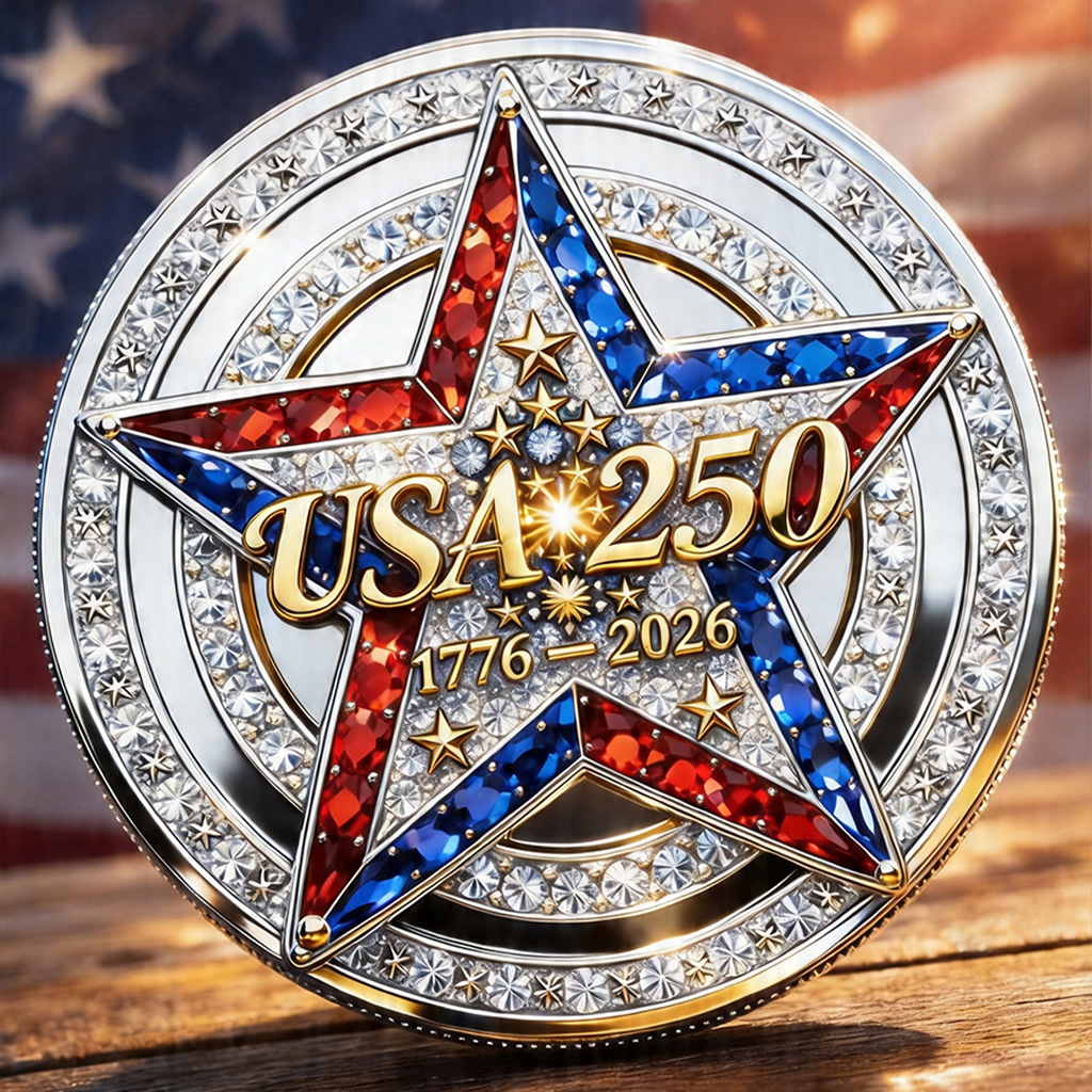 USA 250th Anniversary Commemorative Challenge Coin