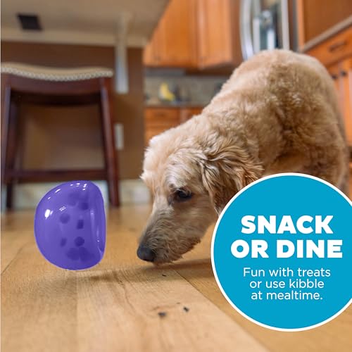 SNOOPY Slow Feeder Dog Bowl, Interactive Treat Dispensing Toy, Orange