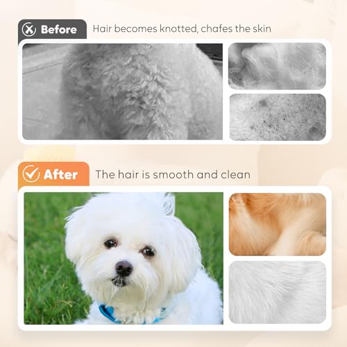 Pet Bath Brush with Shampoo Dispenser, Soft Silicone Grooming Brush for Dogs & Cats