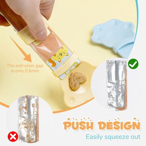 Cat Treat Squeezer Spoon, Mess-Free Feeder for Churu Puree