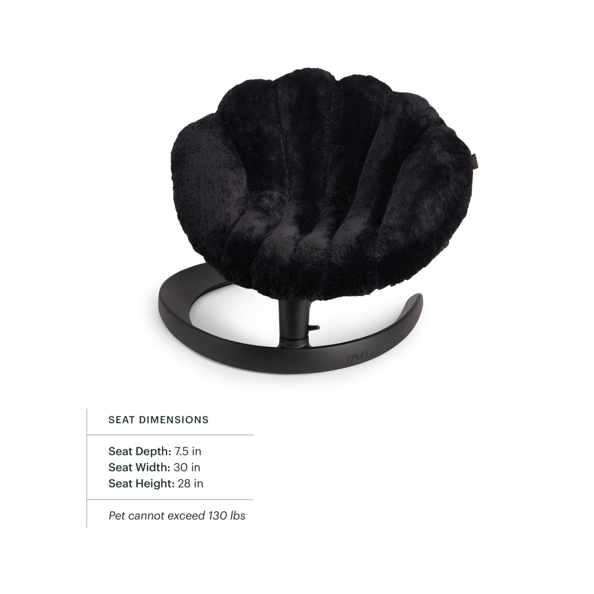 Shell-Shaped Rocking Pet Bed, Plush Elevated Cat Bed with Adjustable Metal Base