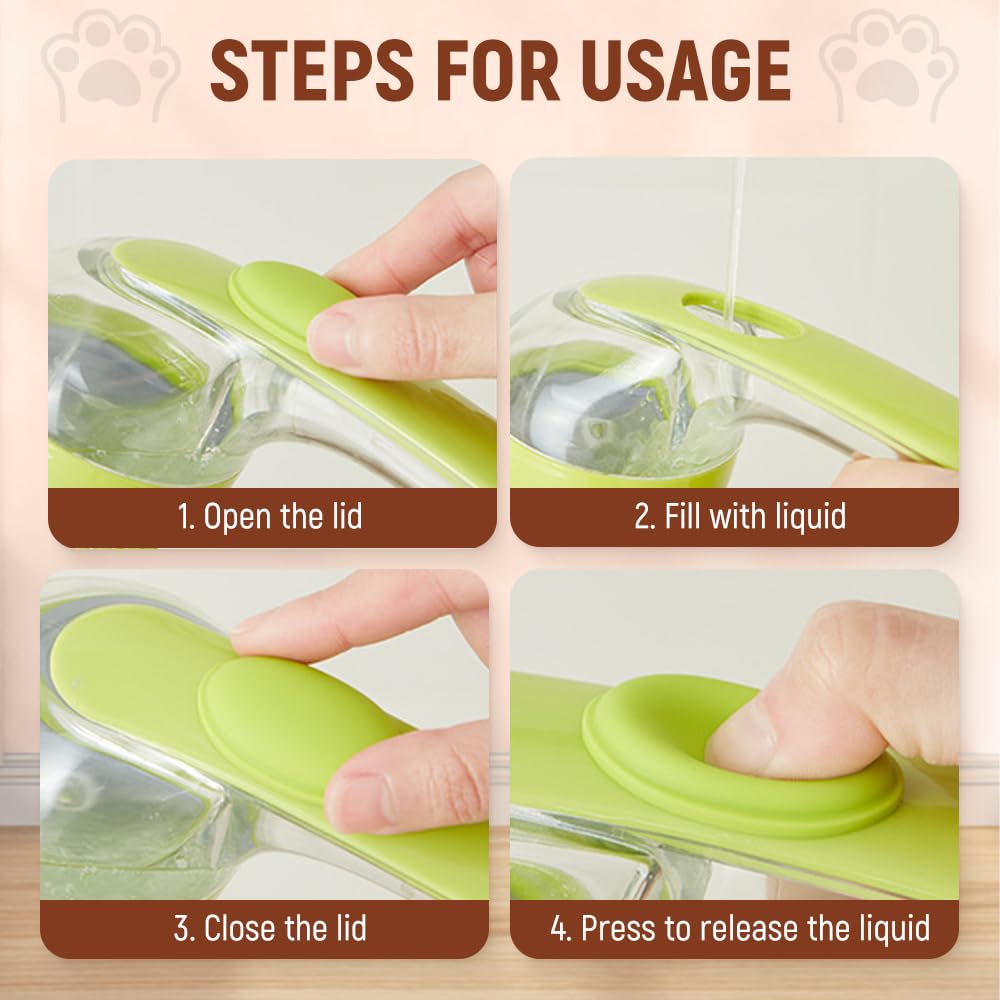 2 in 1 Dog Bathing Grooming Massage Brush with Shampoo Dispenser
