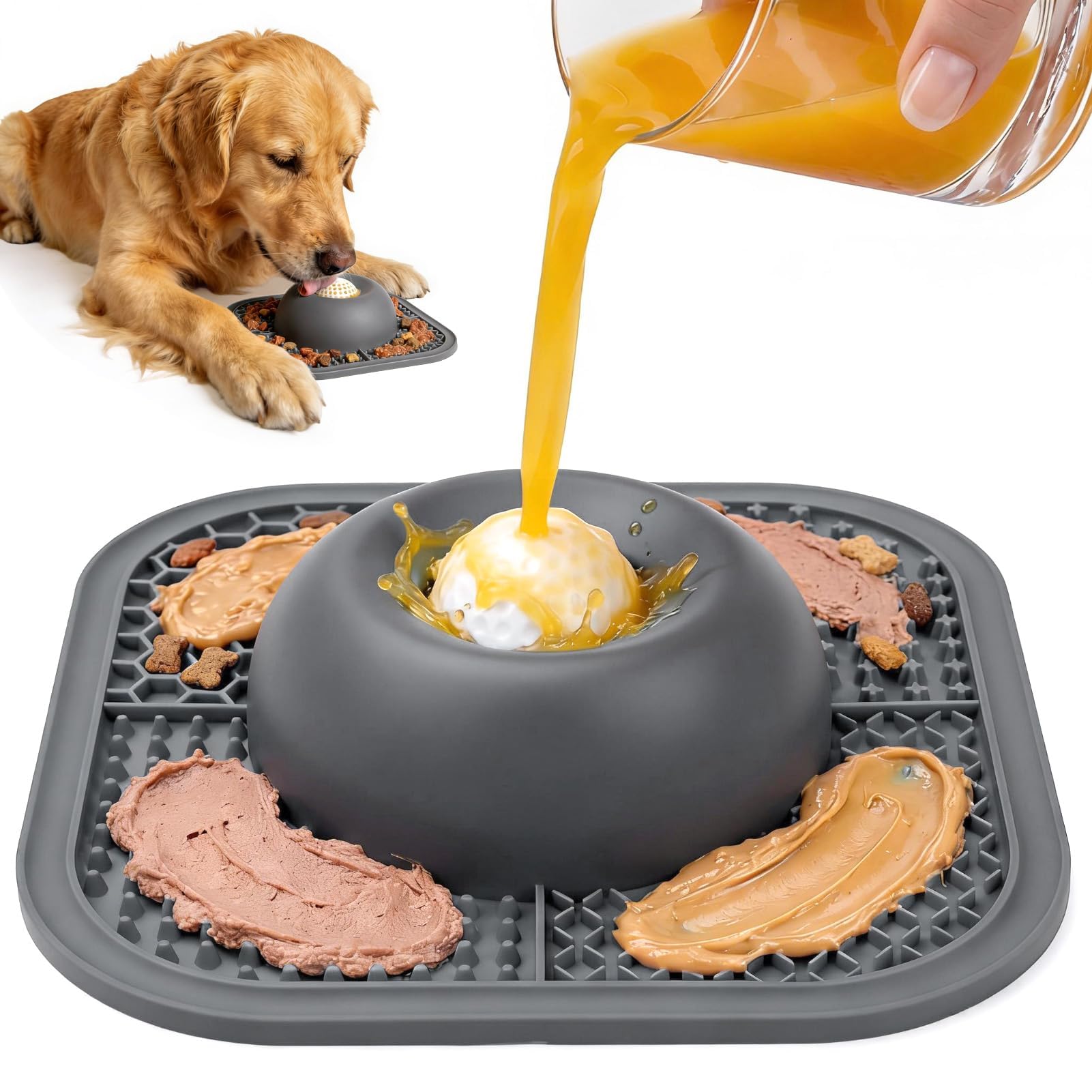 2 in 1 Slow Feeder Bowls & Lick Mat
