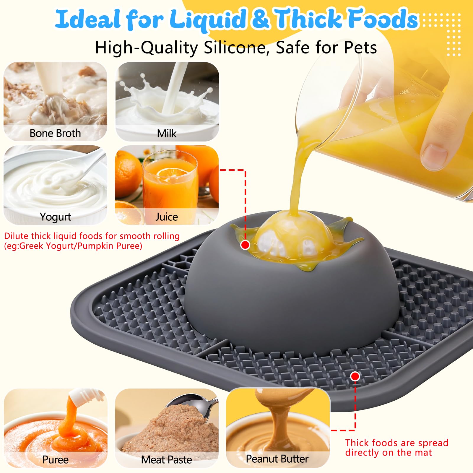 2 in 1 Slow Feeder Bowls & Lick Mat