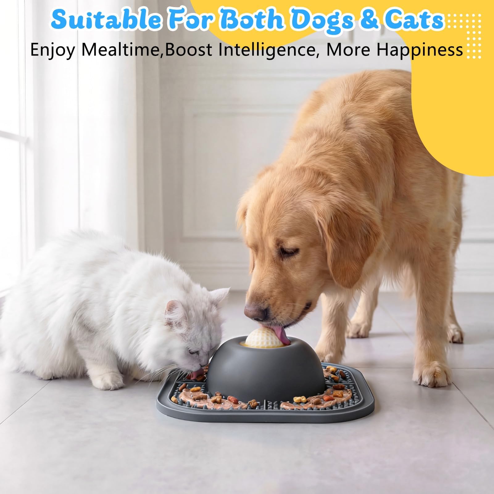 2 in 1 Slow Feeder Bowls & Lick Mat