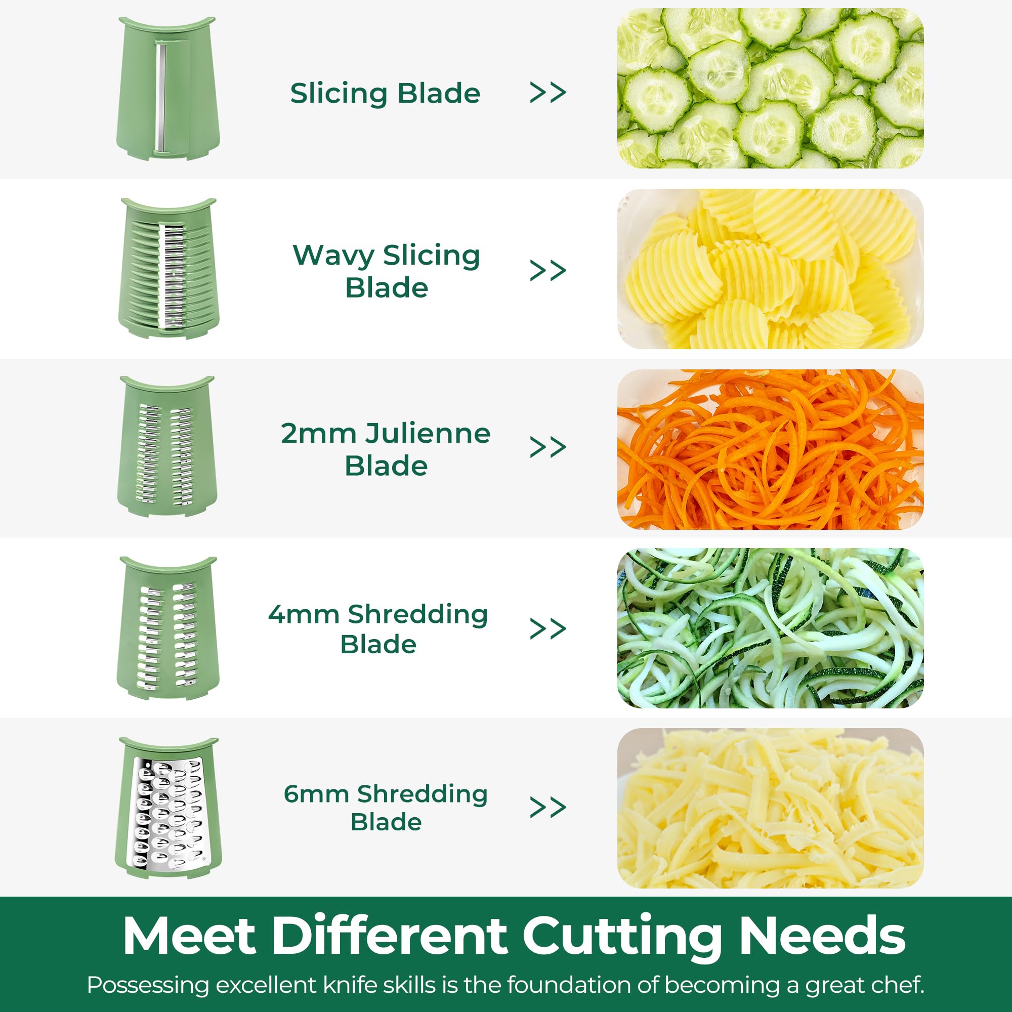 Rotary Cheese Grater with Handle - Vegetable Shredder