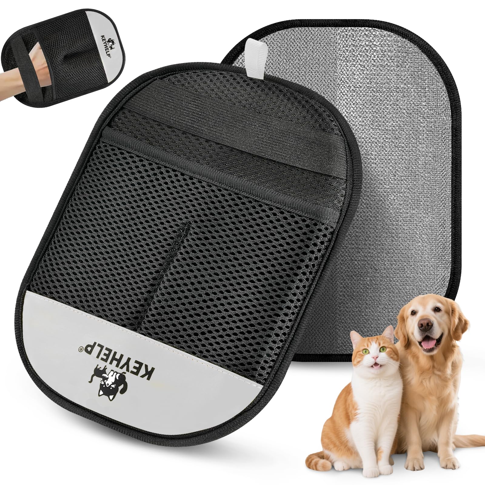 Pet Hair Removal Gloves for Dogs & Cats