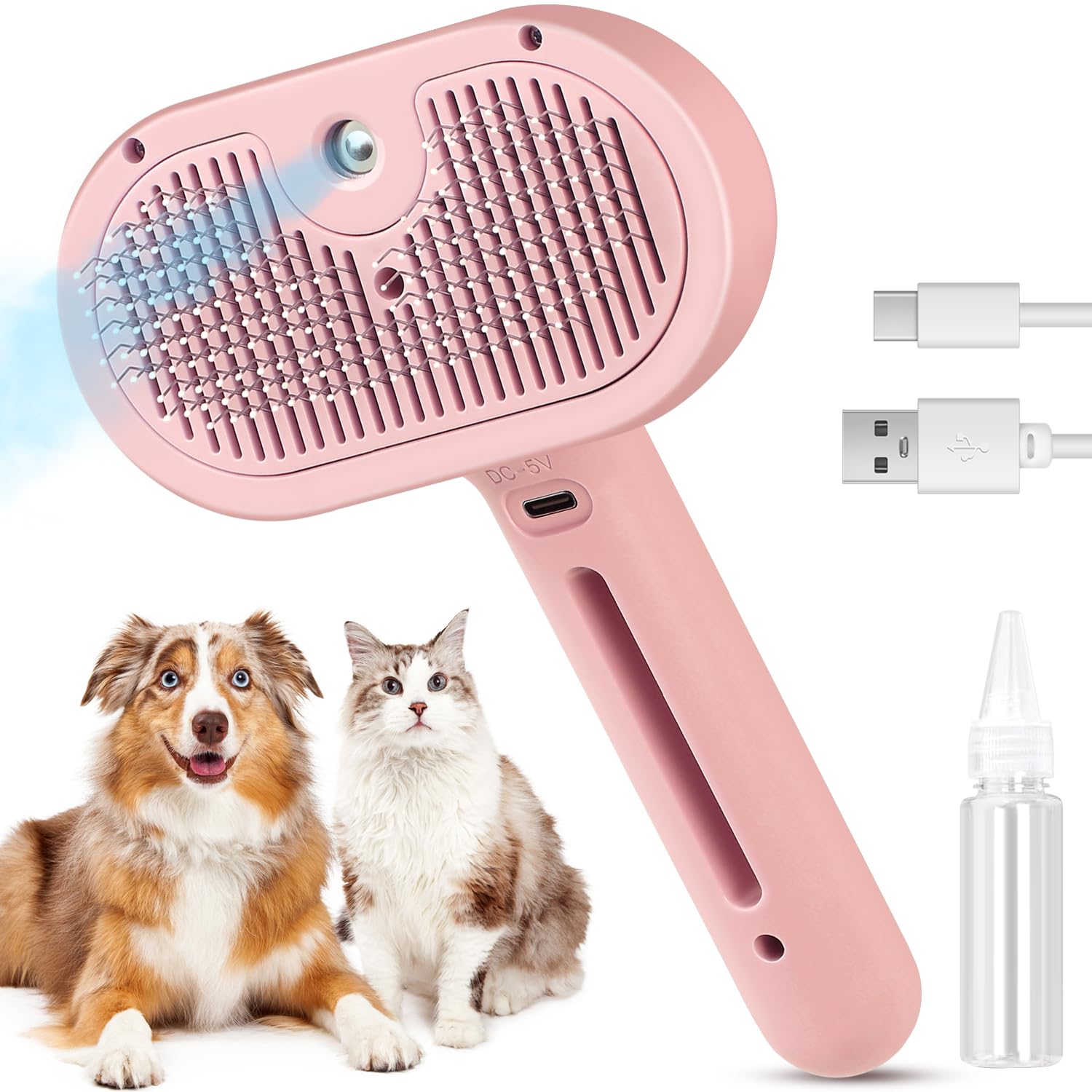 Pet Steam Brush for Indoor Cats & Dogs