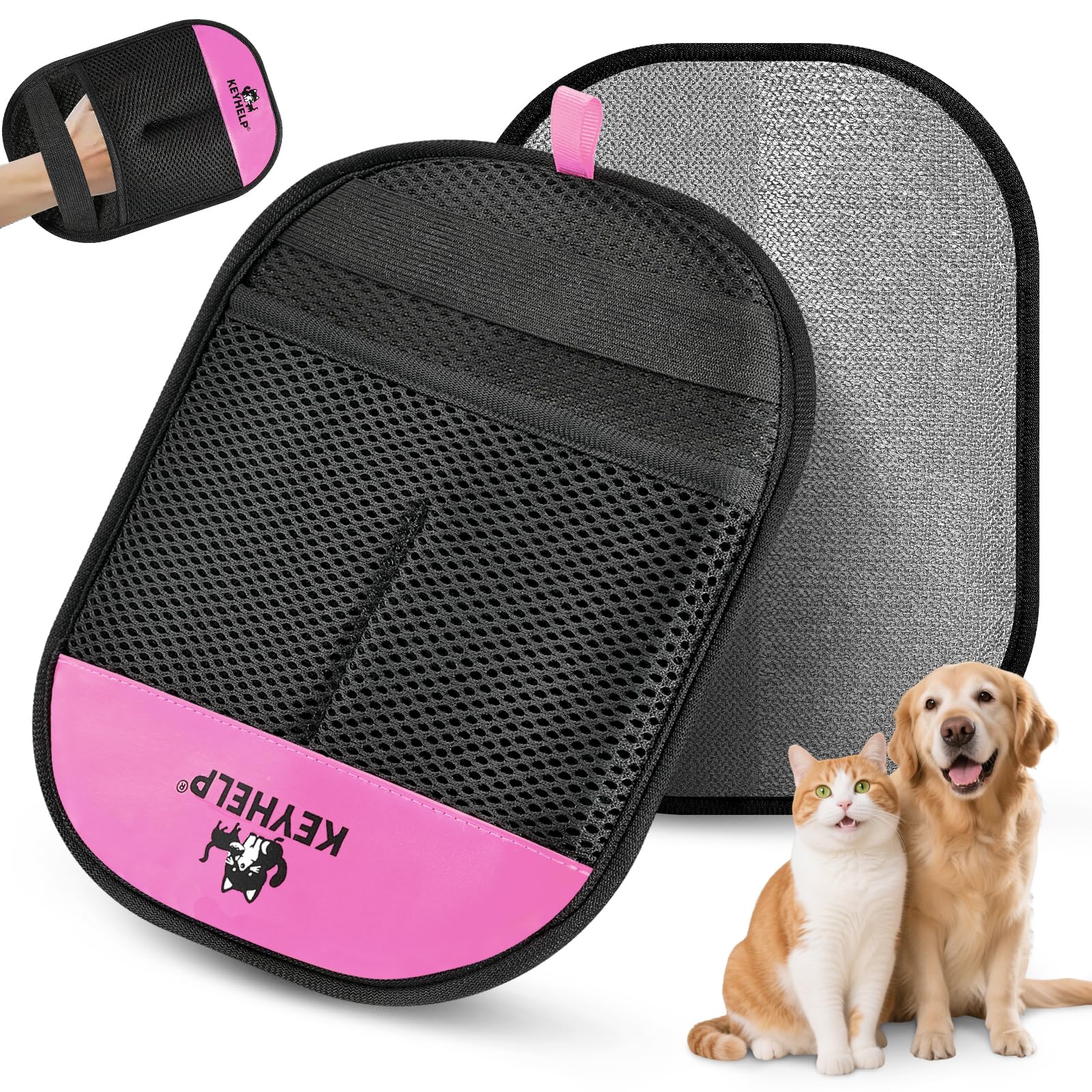 Pet Hair Removal Gloves for Dogs & Cats