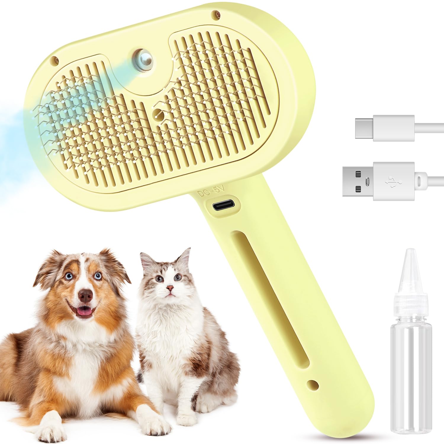 Pet Steam Brush for Indoor Cats & Dogs