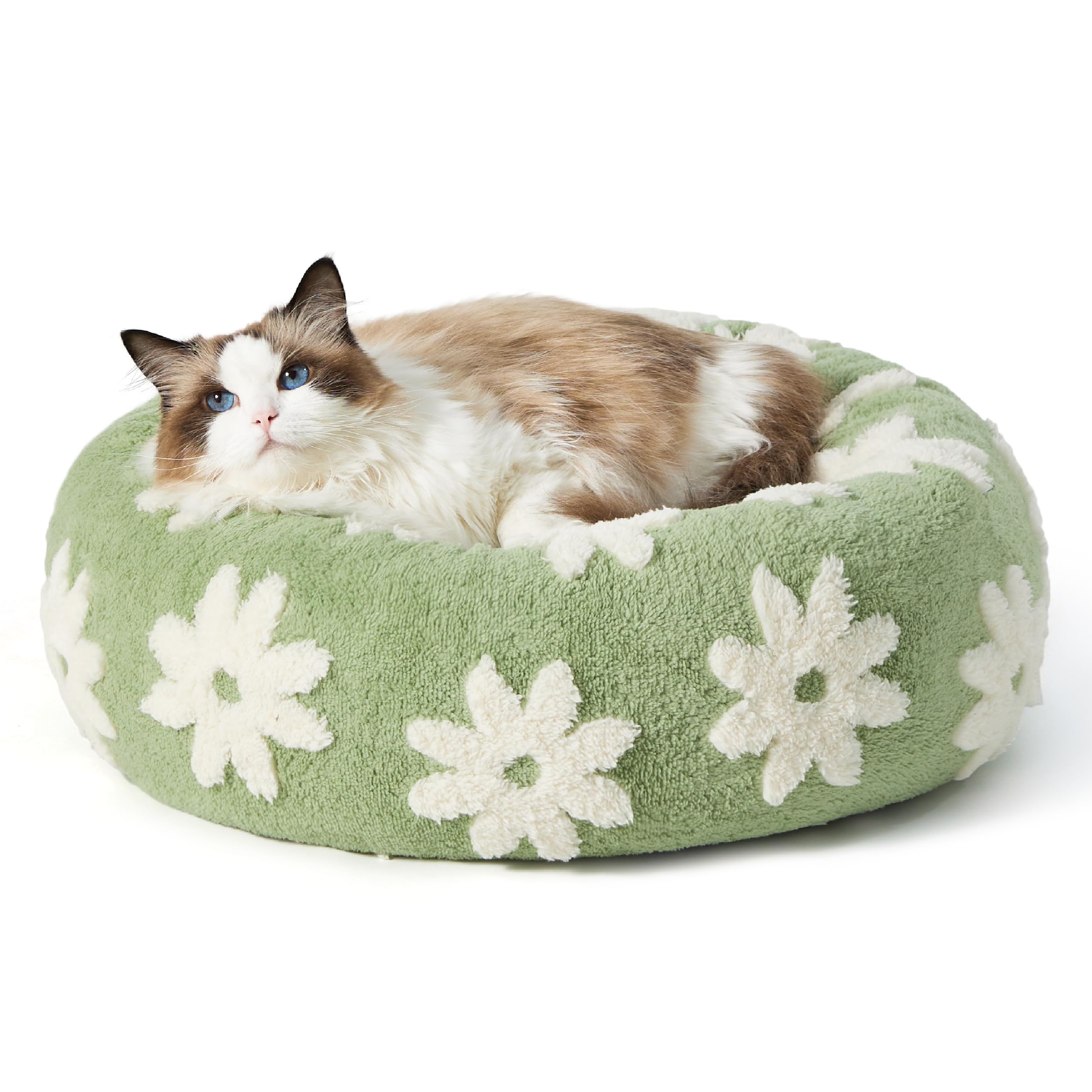  Soft Cozy Fluffy Calming Donut Bed