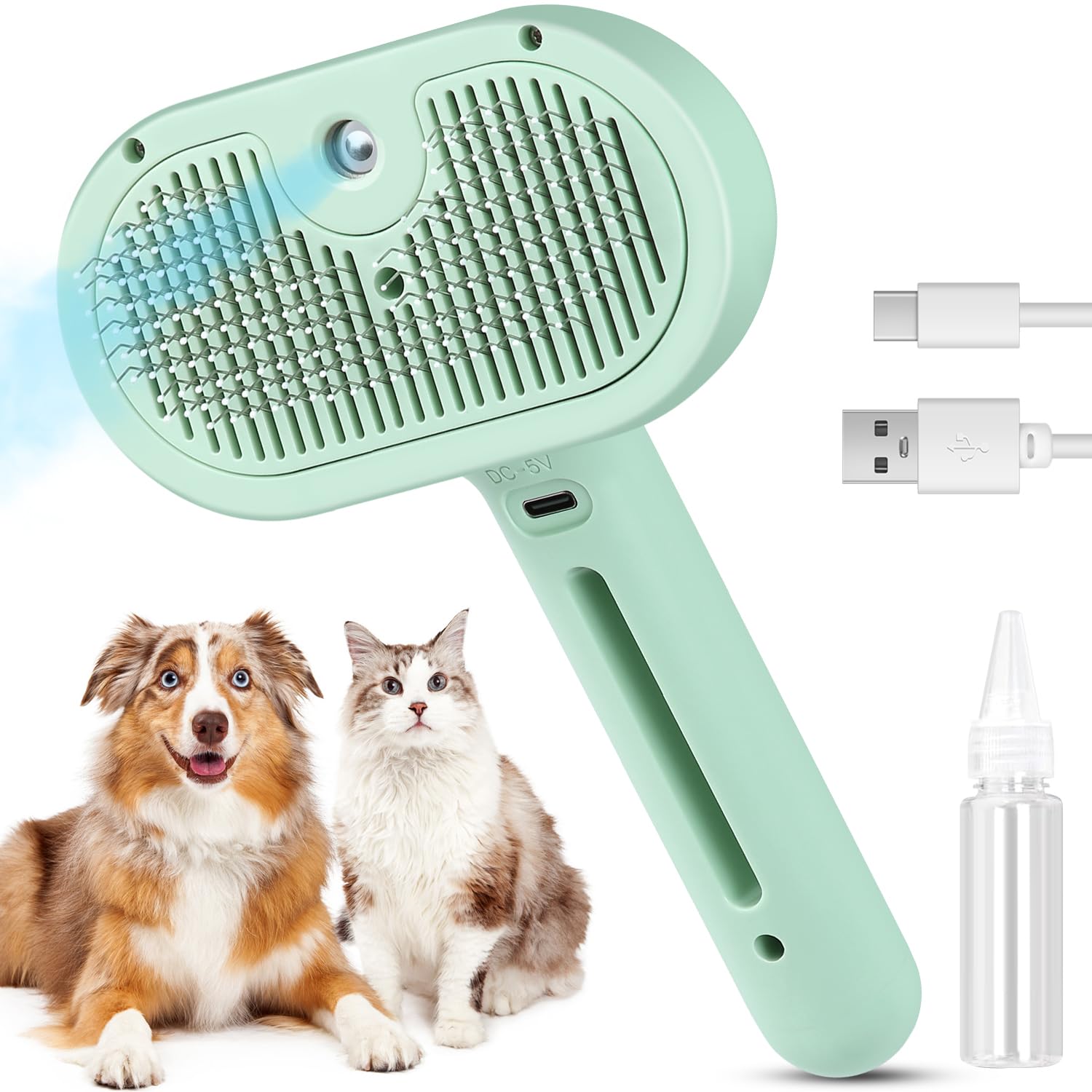 Pet Steam Brush for Indoor Cats & Dogs