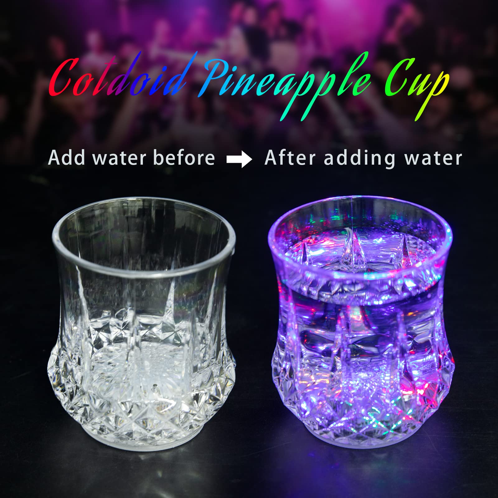 Flash Light Up Cups Liquid Activated