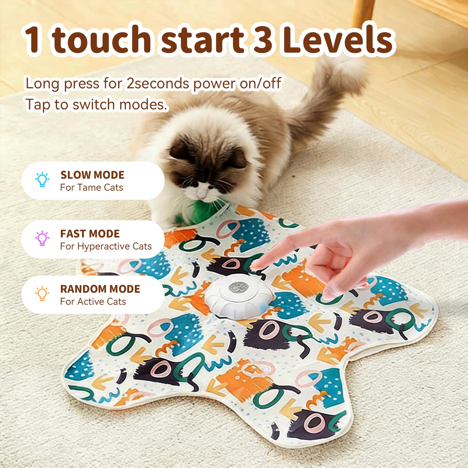 Rechargeable, Touch-Activated "Hide and Seek" Starfish Pet Toy