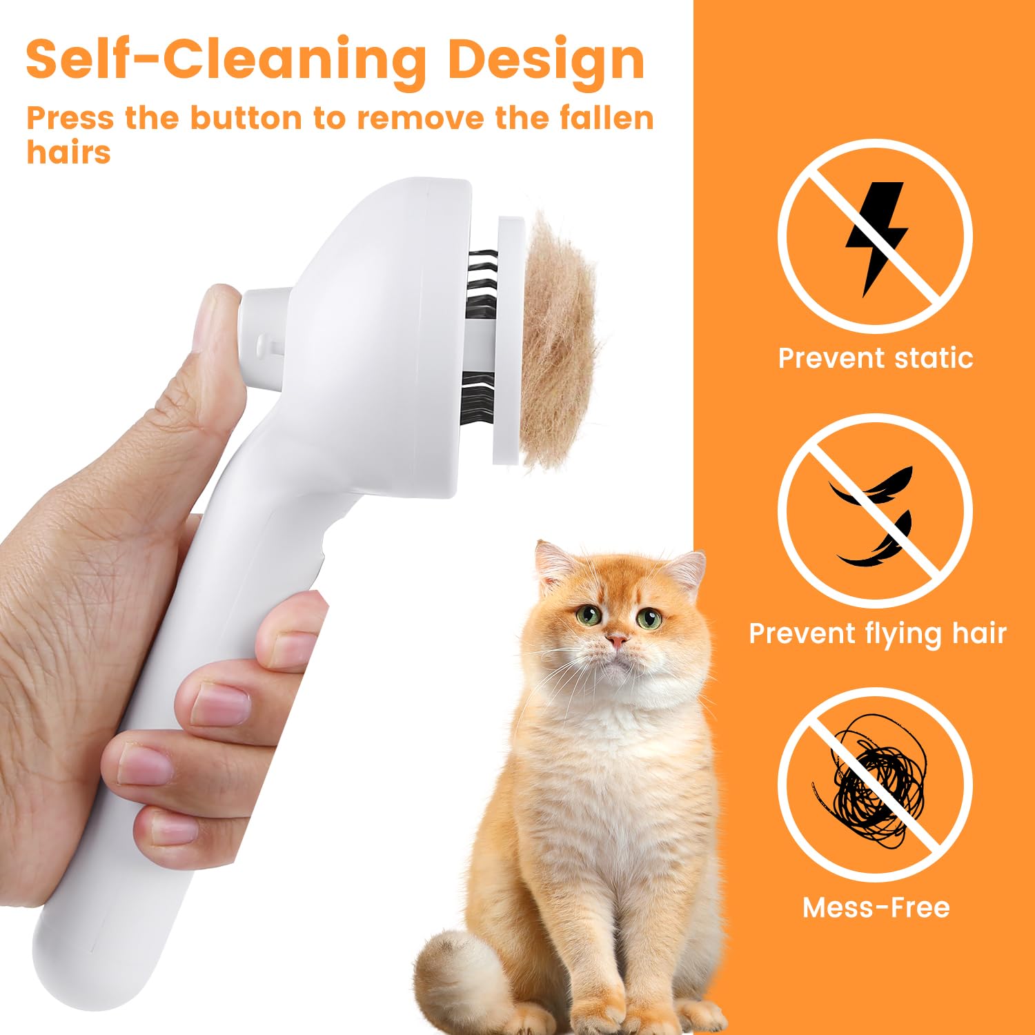 Pet Steam Brush for Indoor Cats & Dogs