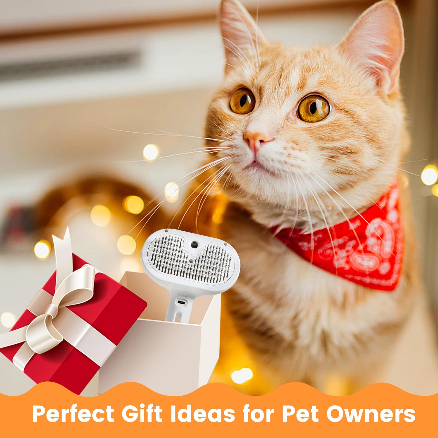 Pet Steam Brush for Indoor Cats & Dogs