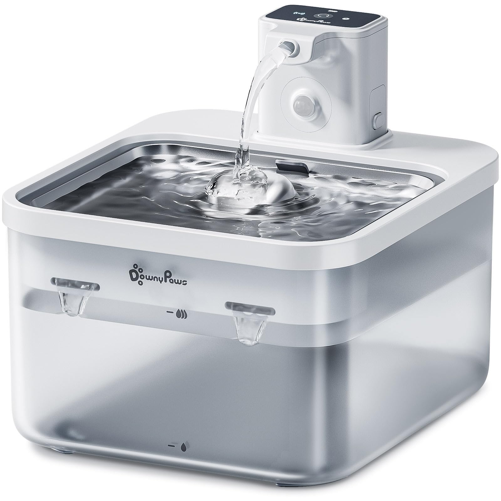 84oz/2.5L Wireless Pet Water Fountains  with Motion Sensor, Ultra Quiet Pump