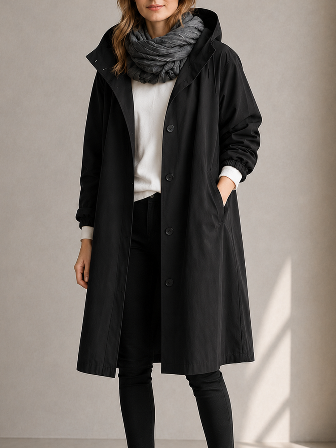 🔥 50% OFF Clearance | Women's Oversized Hooded Water-Resistant Windbreaker Rain Jacket